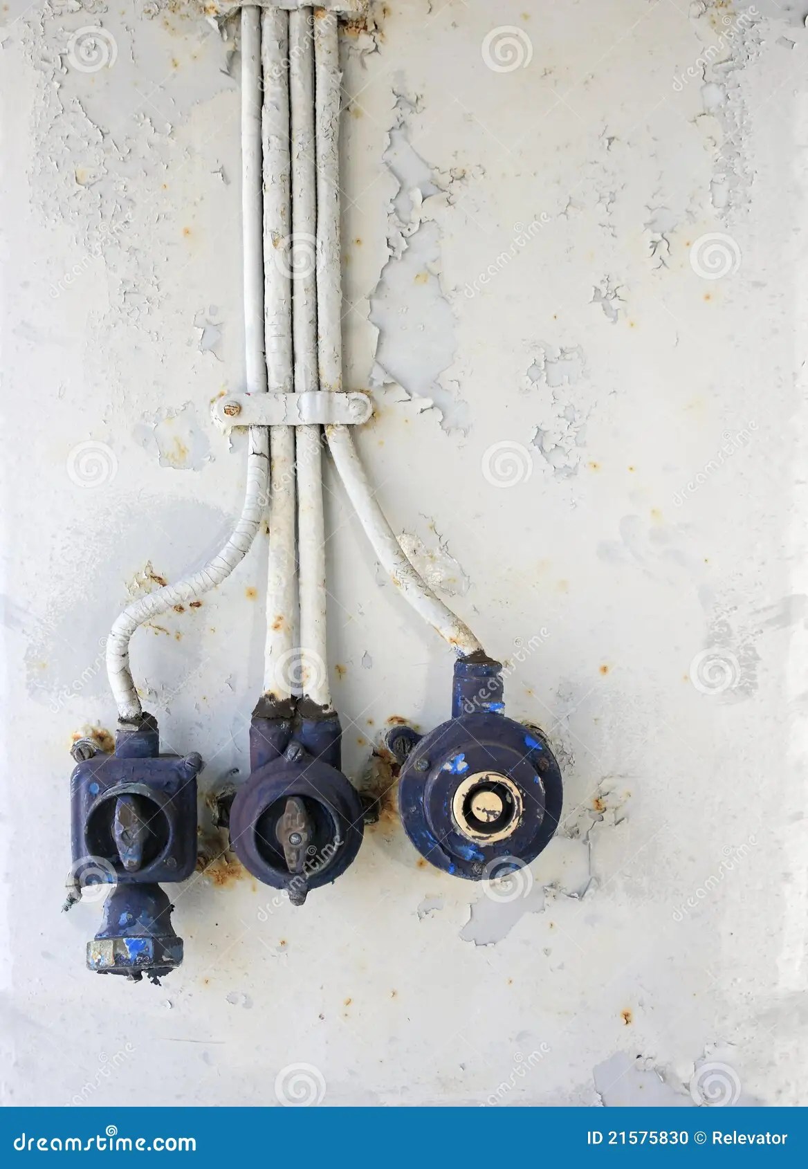 Aged Electric Knobs Vertical Stock Photo Image of corrosion, cable