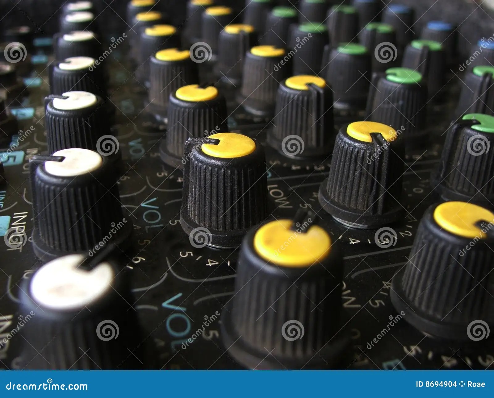 Amplifier knobs stock photo. Image of amplifier, handwheels 8694904