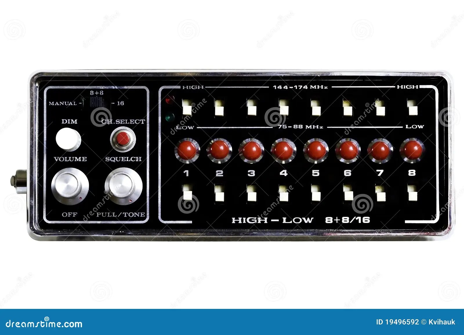 Analog buttons and knobs stock photo. Image of equipment 19496592