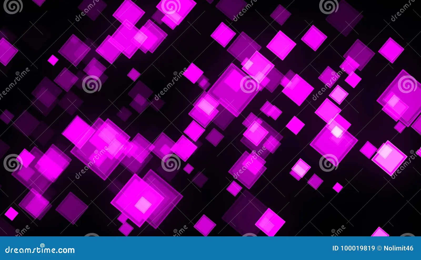 Animation Background With Squares. Digital 3d Rendering Stock