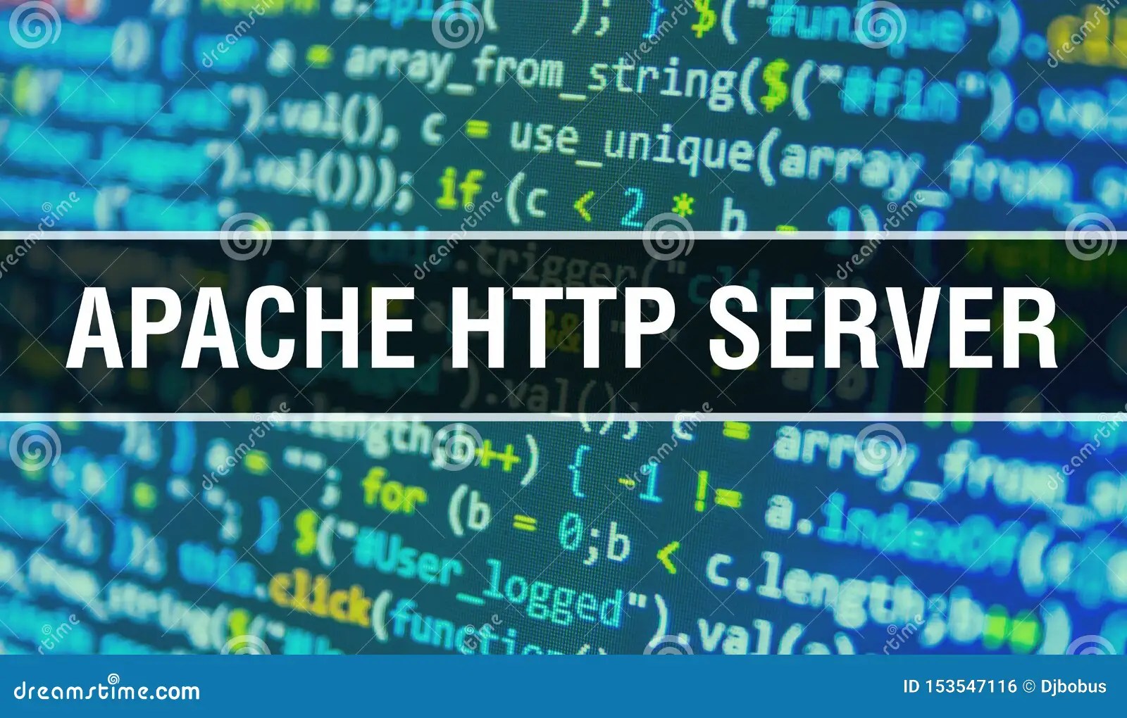 APACHE HTTP SERVER with Digital Java Code Text. APACHE HTTP SERVER and