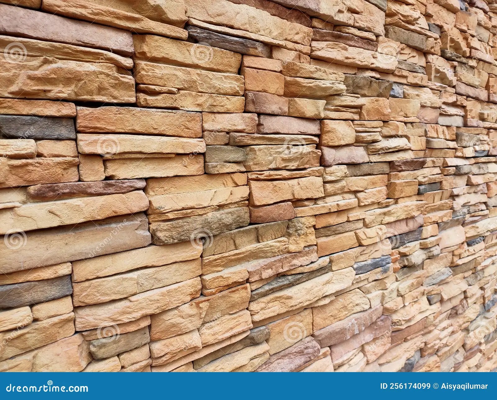 Artificial Stone Cladding. Designed To Resemble Real Stone Stock Image
