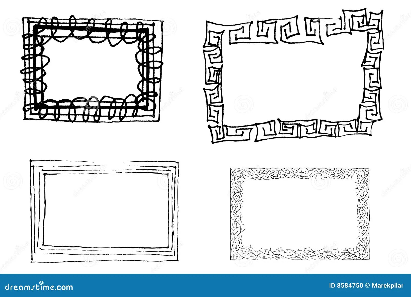 Artistic frames stock vector. Illustration of draw, handmade 8584750