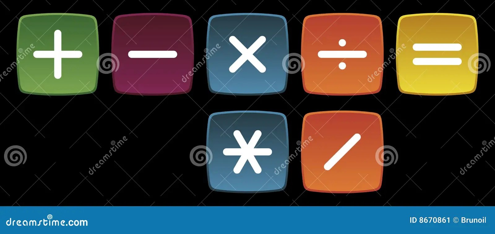 Basic Math Signals Stock Image Image 8670861