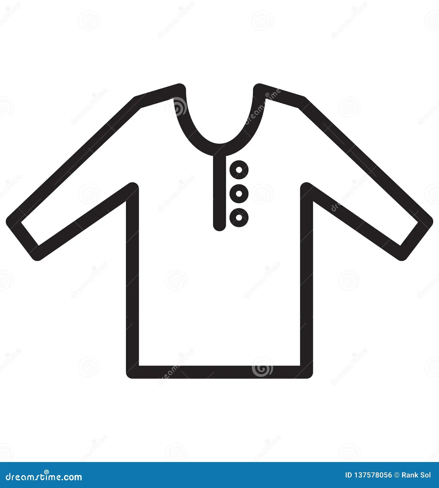 Plain Round Neck Tshirt Isolated Vector Icon That Can Be