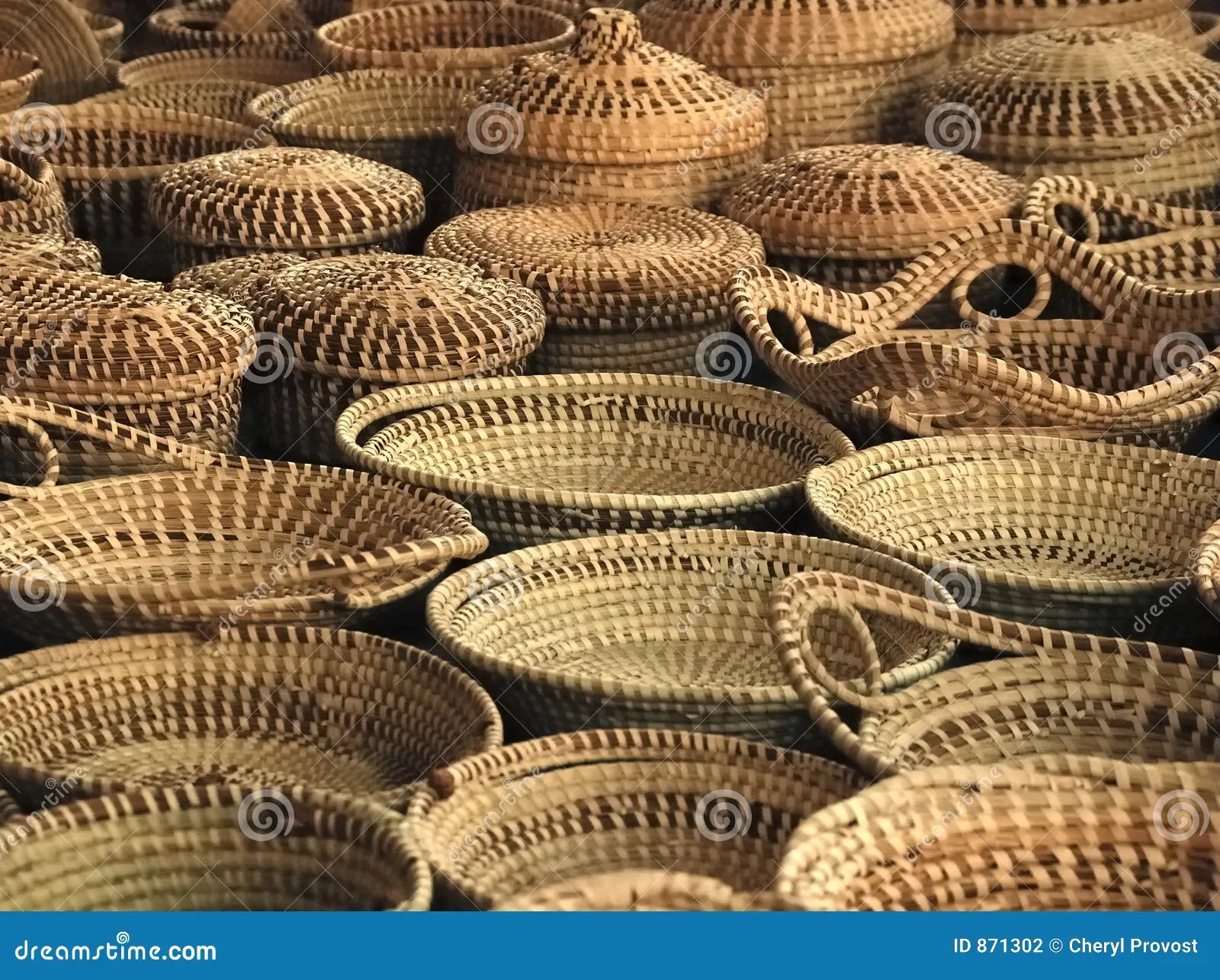 Baskets stock photo. Image of woven, beauty, storage, bowls 871302