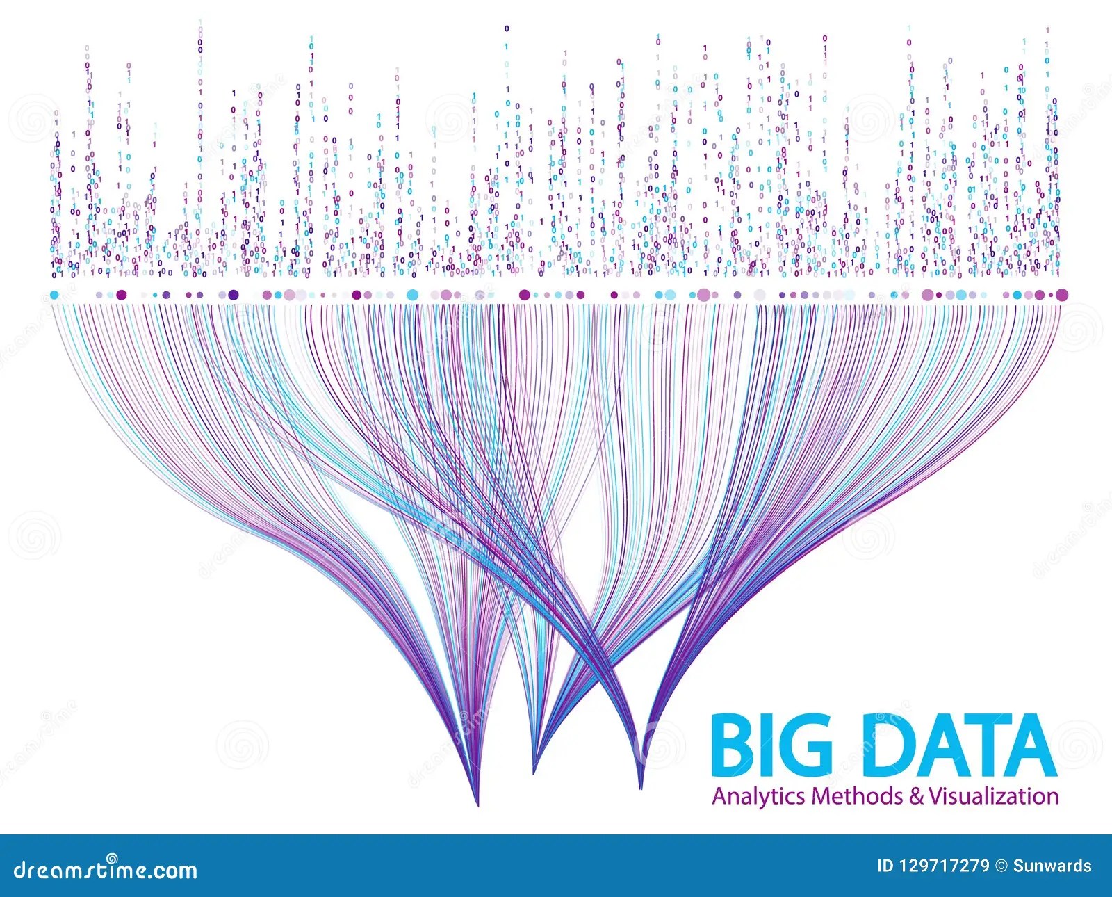 Big Data Visualization Concept Vector. Stock Vector Illustration of science, information