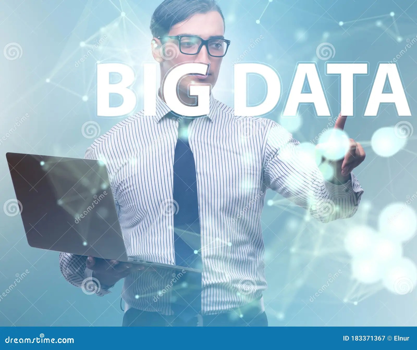 Big Data Concept With Data Mining Analyst Stock Image