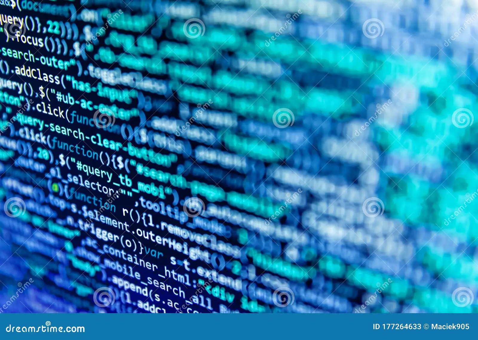 Big Data and of Things Trend. HTML CSS3 Source Code on Lcd