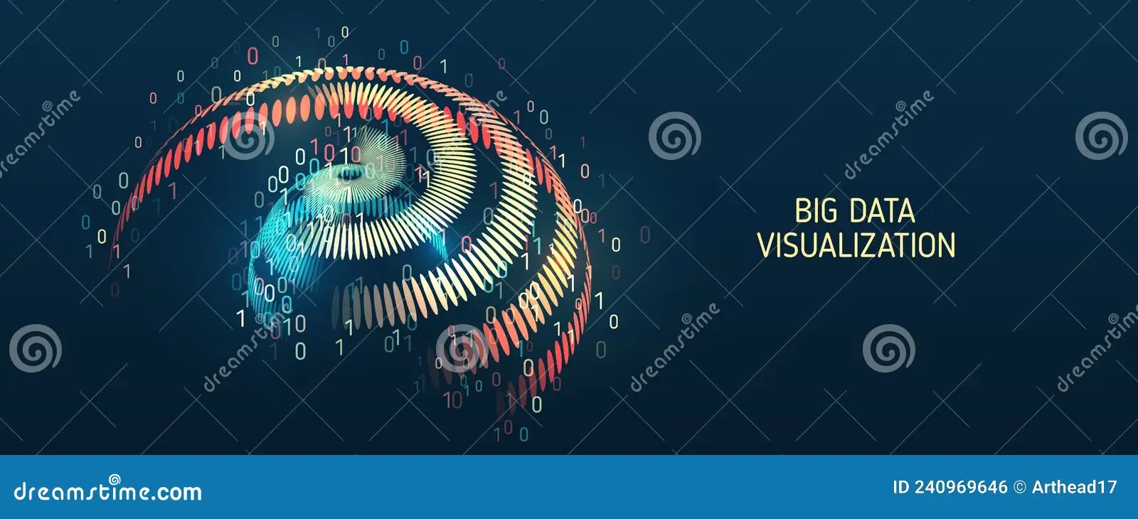 Big Data Visualization, 3d Sphere. a Dynamic Array of Information. Data