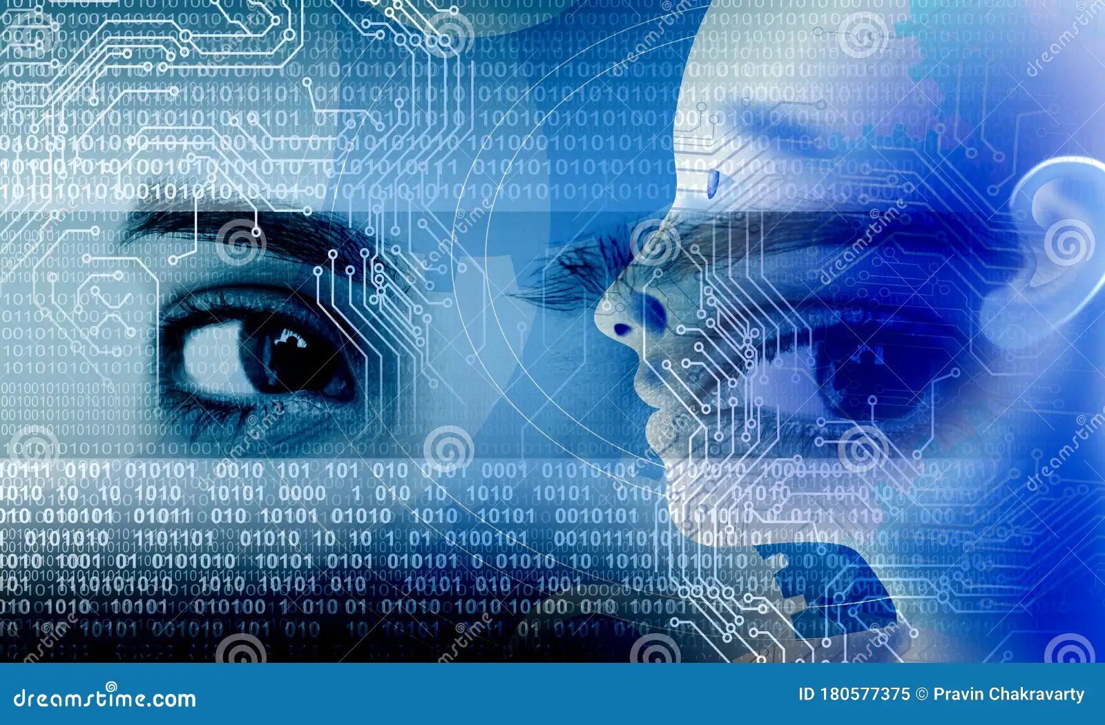 Binary Code Eye Background, Artificial Intelligence Digital Eye