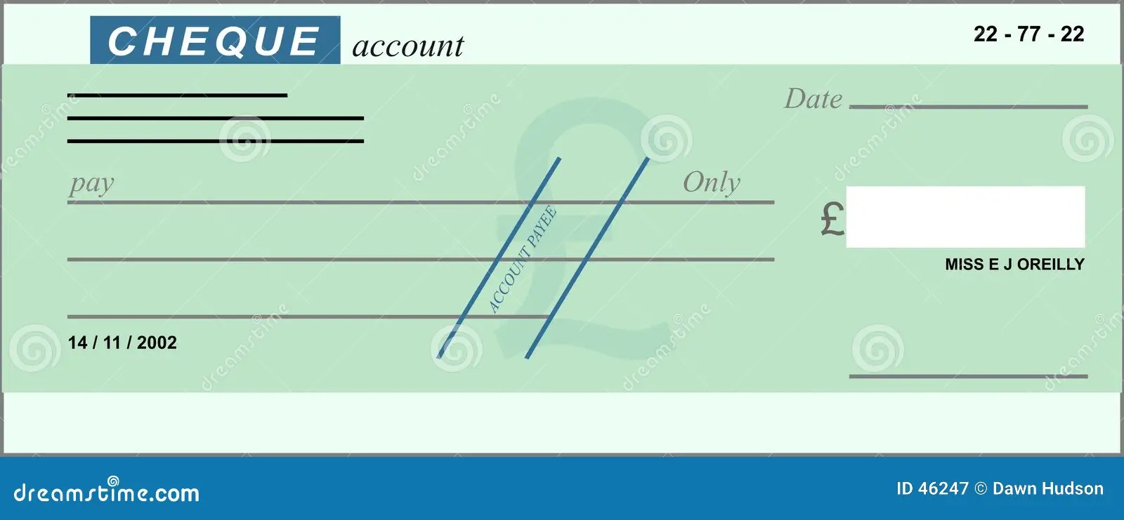 Blank Cheque stock vector. Illustration of chequebook, finance 46247
