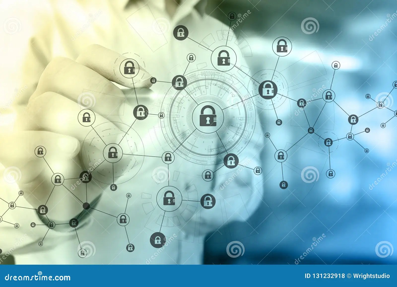 Blockchain Technology Abstract Background. Cryptocurrency