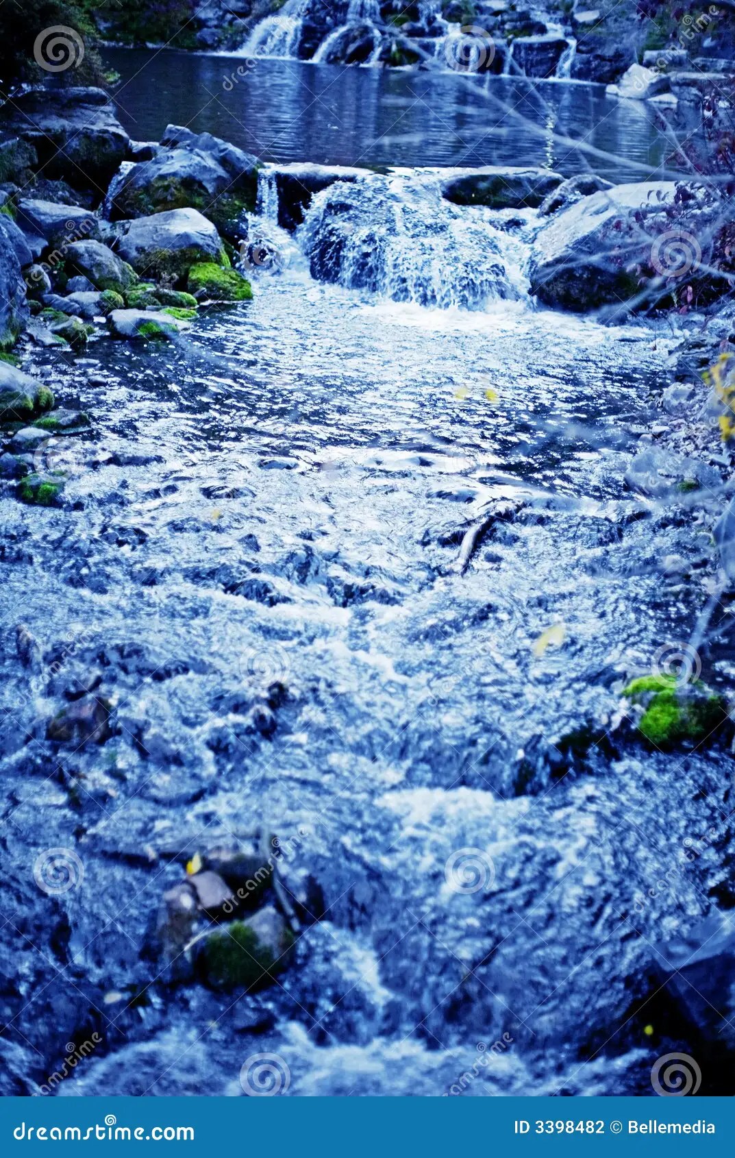 Blue stream stock photo. Image of scene, rocks, harmony 3398482