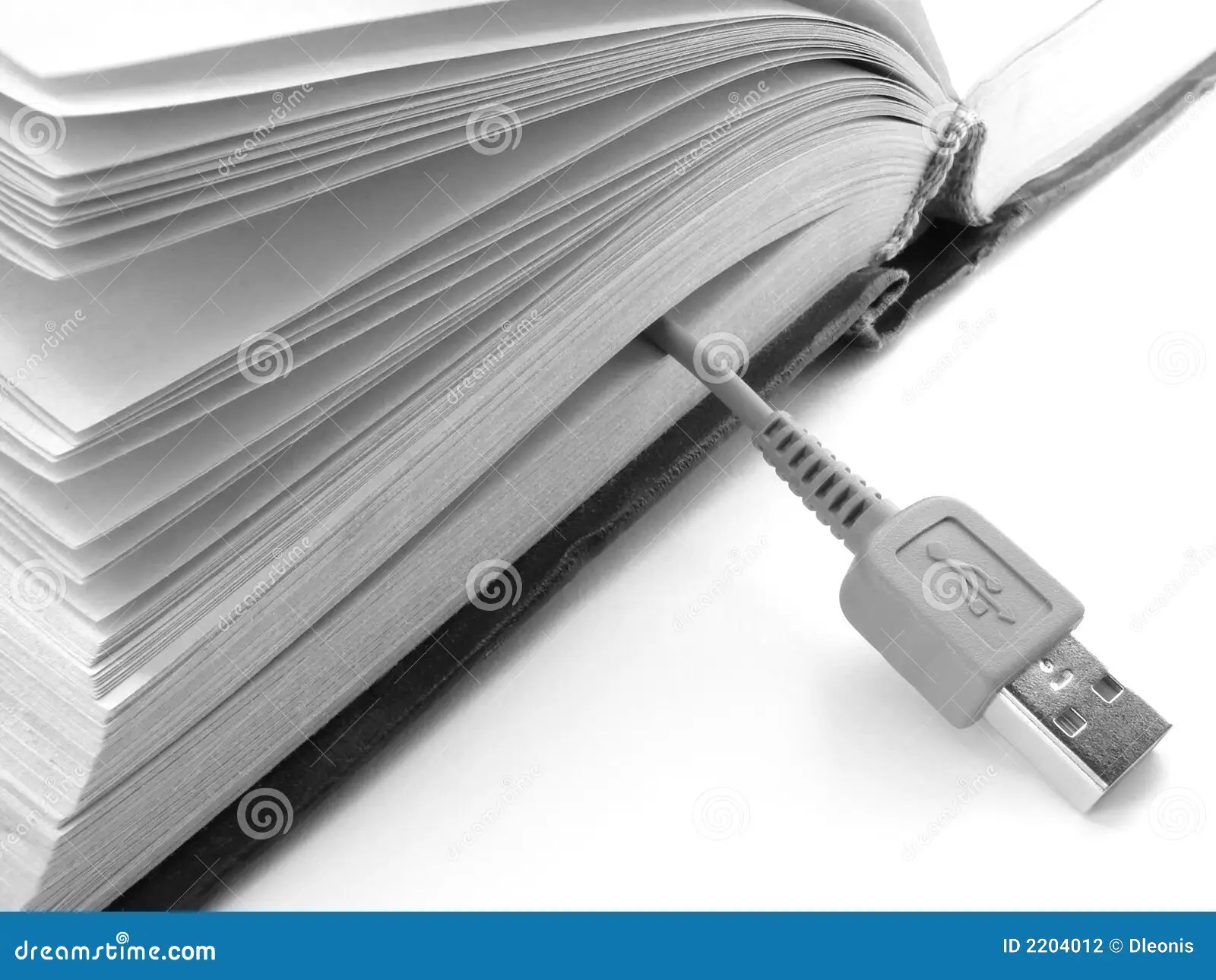 Book with usb stock photo. Image of connection, reading 2204012