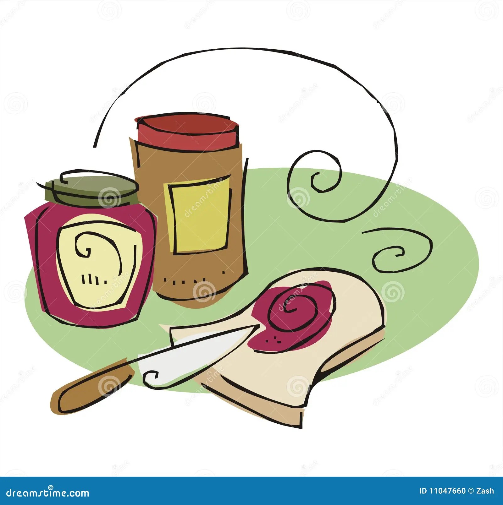 Bread with jam stock illustration. Illustration of cooking 11047660