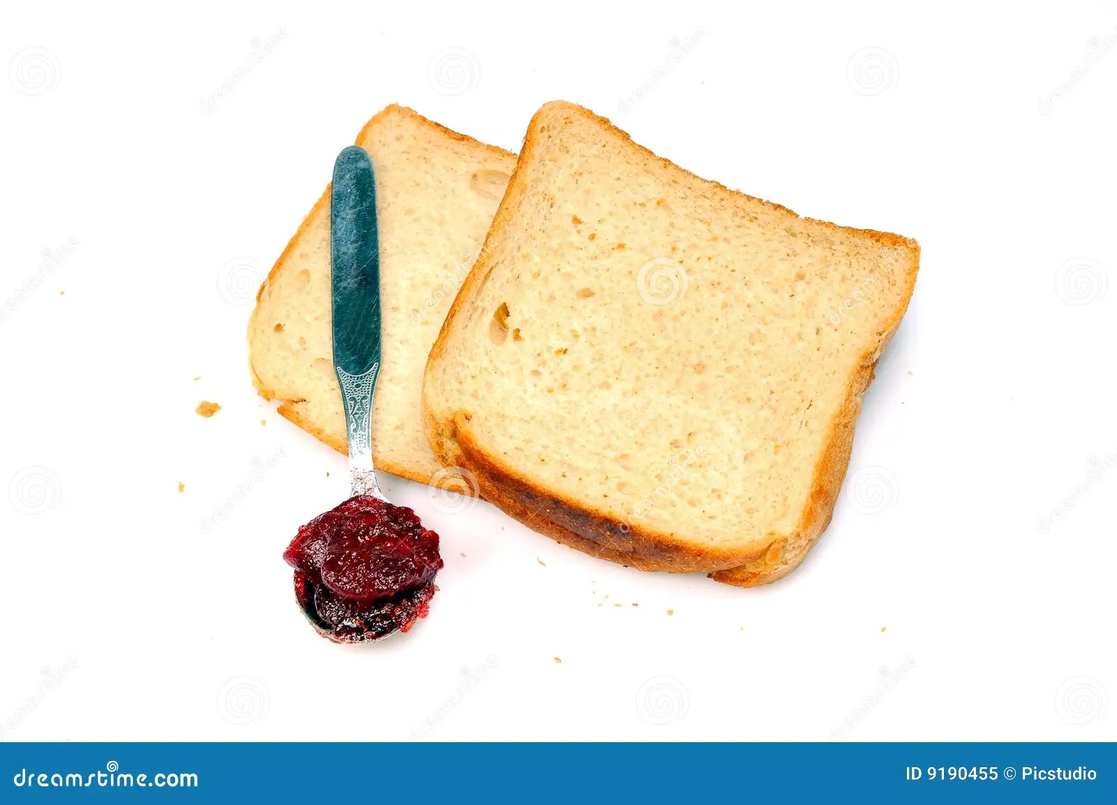 Bread and jam stock image. Image of crisp, meal, snack 9190455