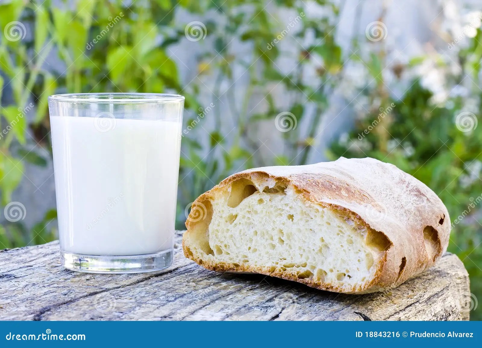 Bread and milk stock photo. Image of healthy, loaf, food