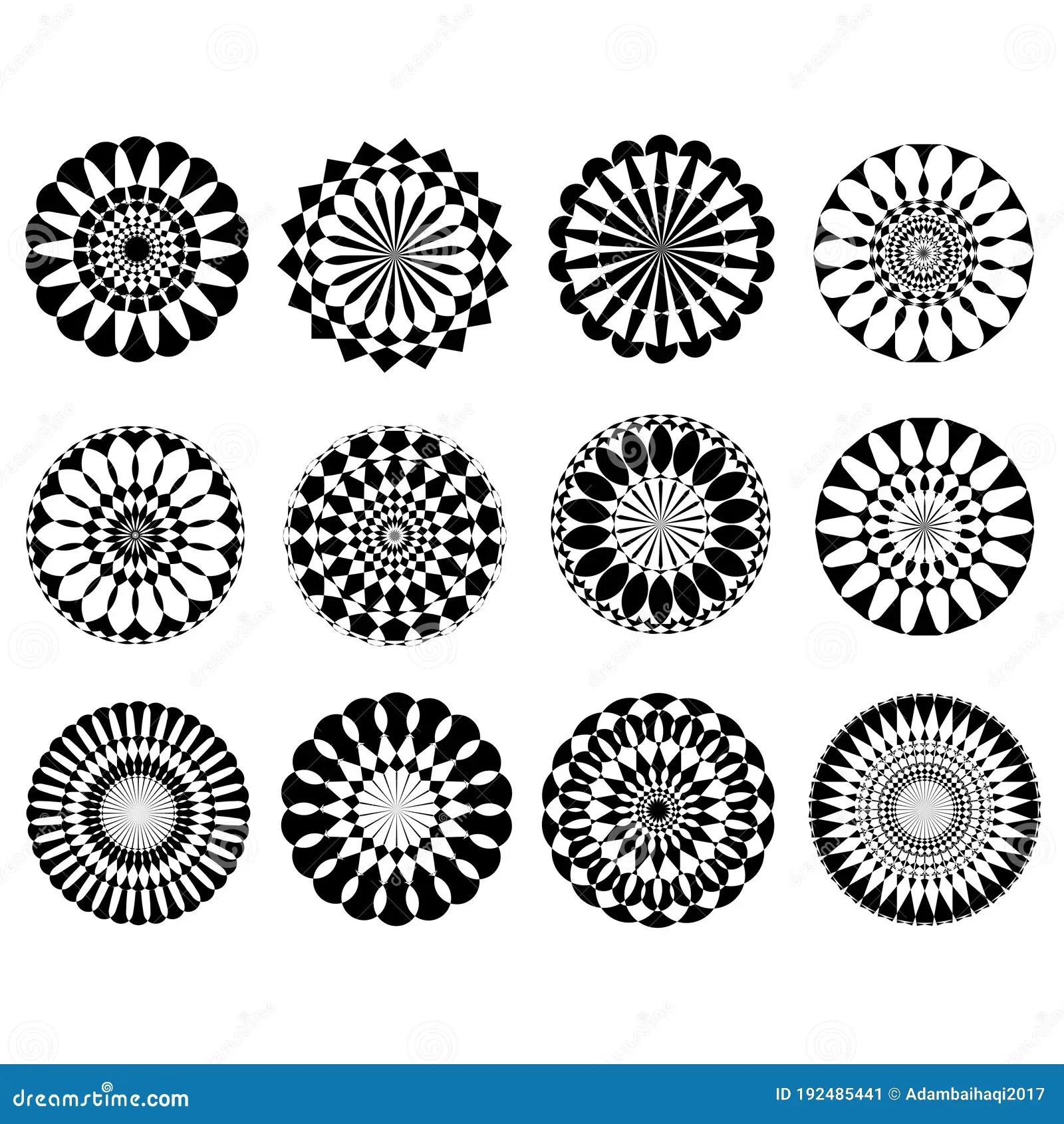 Pattern Mandala Ornament Template Bundle, for Design, for Illustration