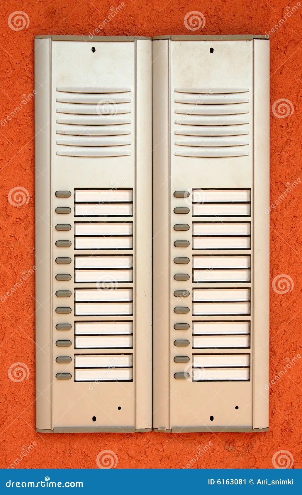 Buzzer system stock image. Image of entryphone, metal 6163081