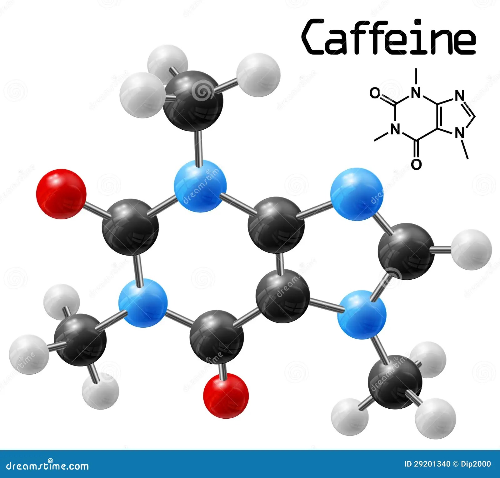 Caffeine Molecule Stock Photo Image 29201340