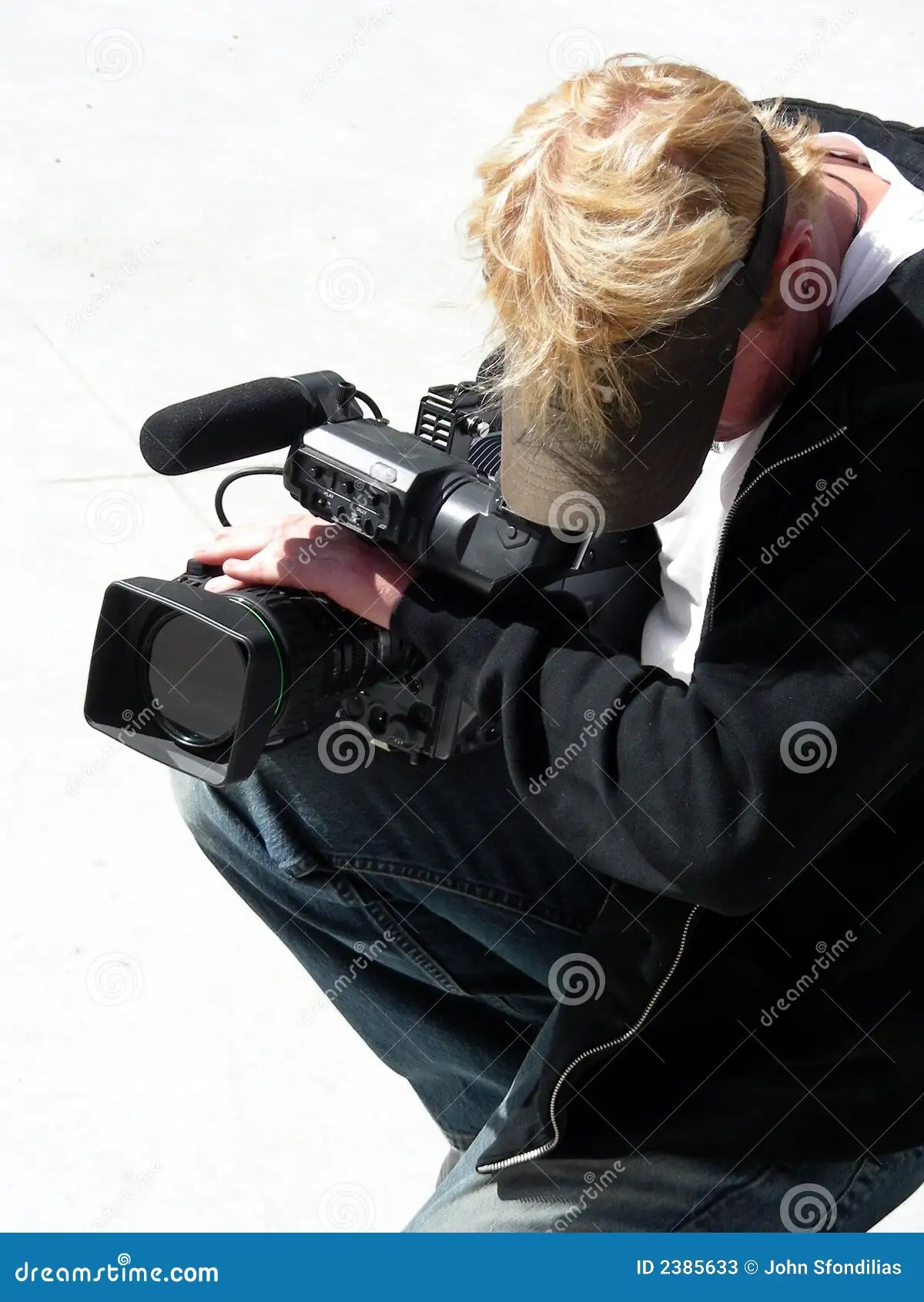 Camera Guy stock image. Image of news, video, camera, footage 2385633