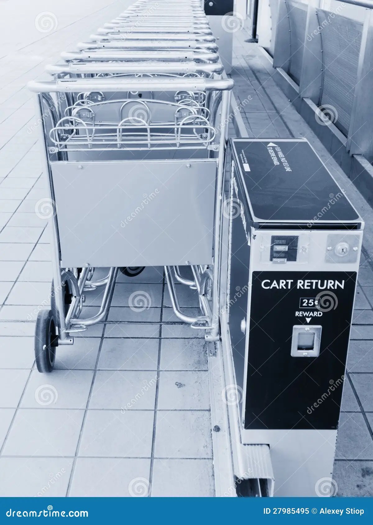 Cart return stock image. Image of luggage, trolley, empty 27985495