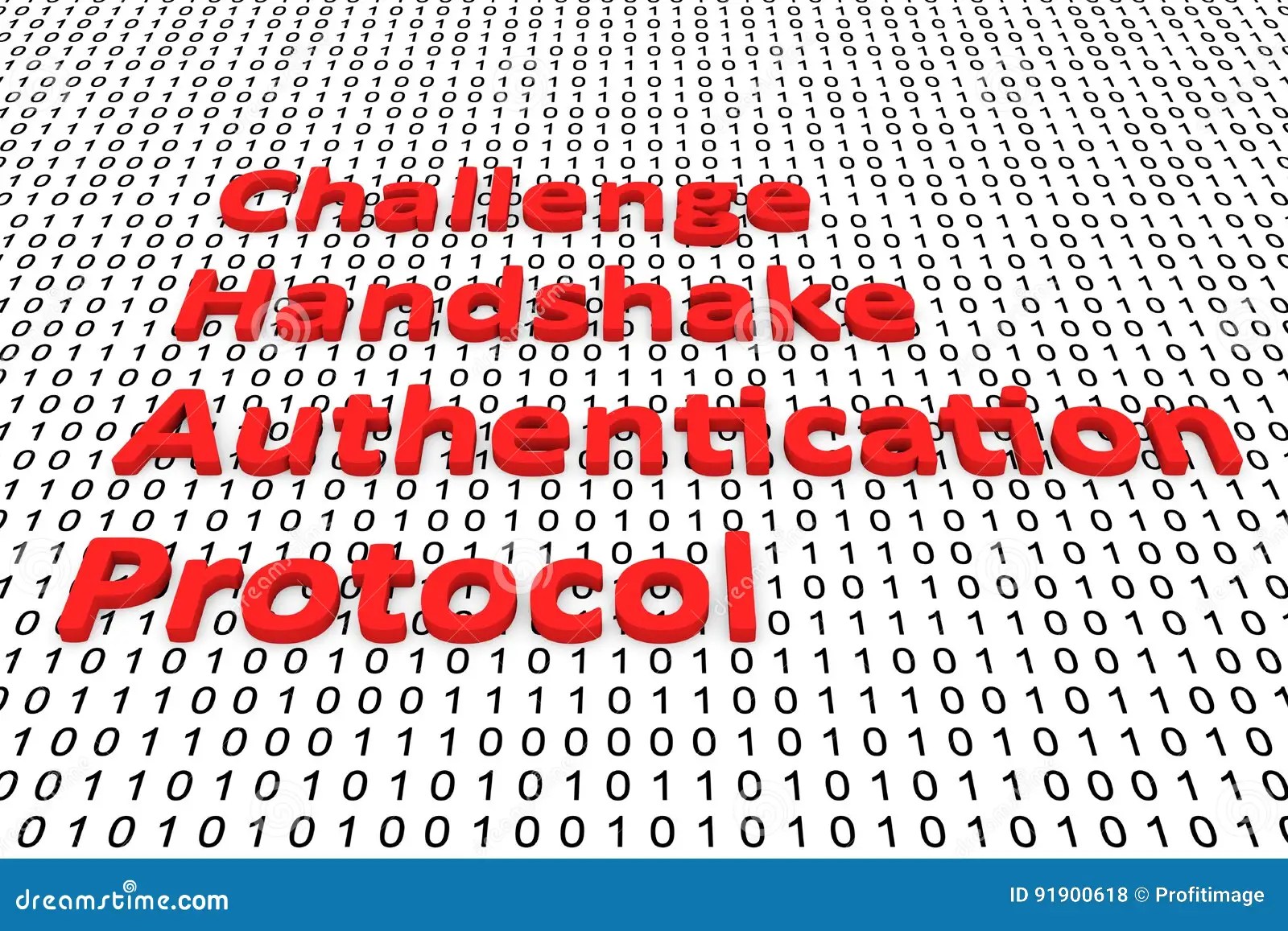 Challenge Handshake Authentication Protocol Stock Illustration