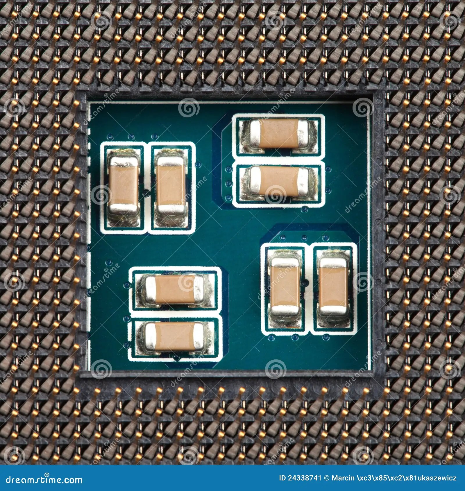 Closeup of Computer Processor Socket Stock Image Image of closeup