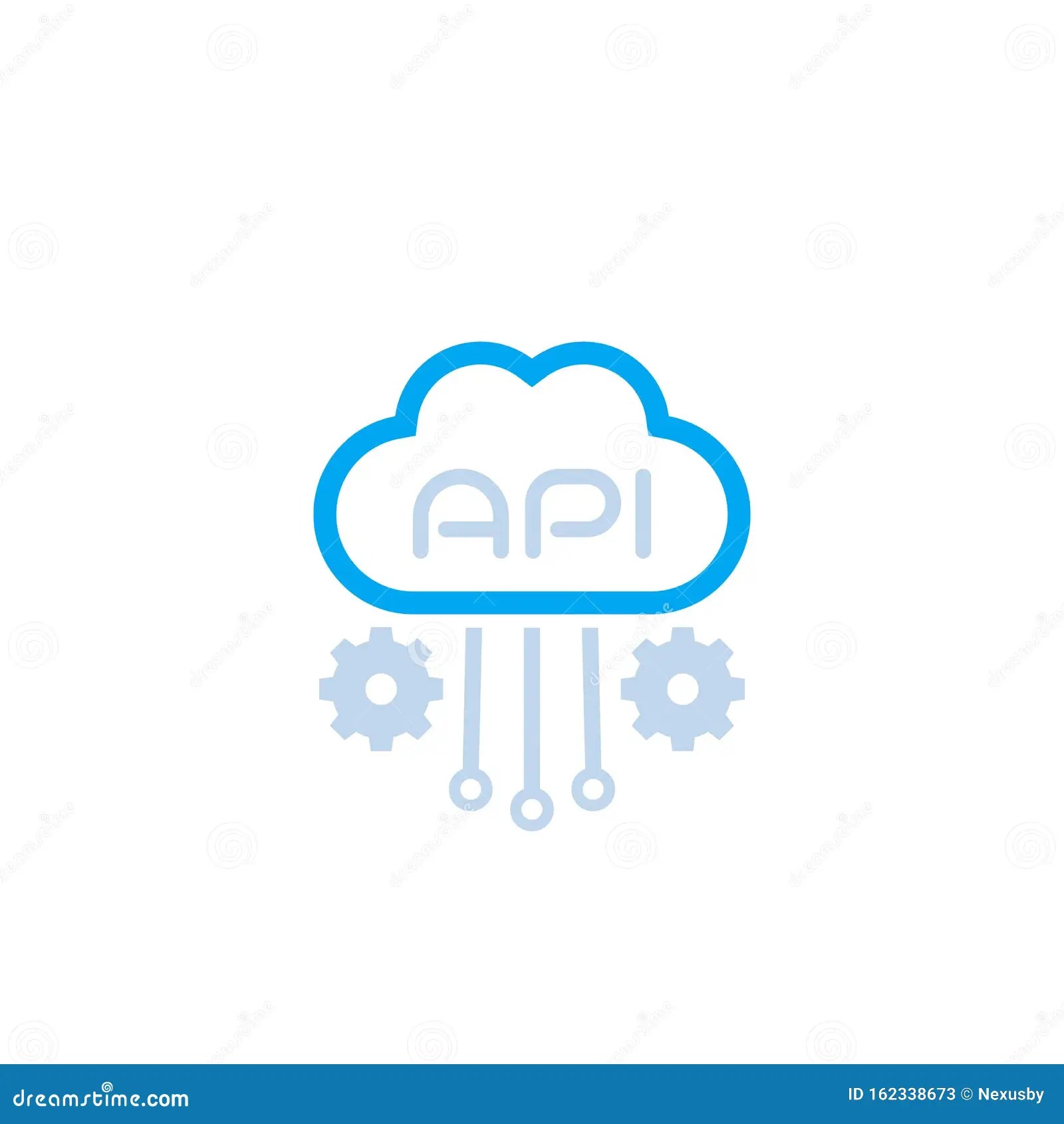 Cloud API, Software Integration Icon Stock Vector Illustration of