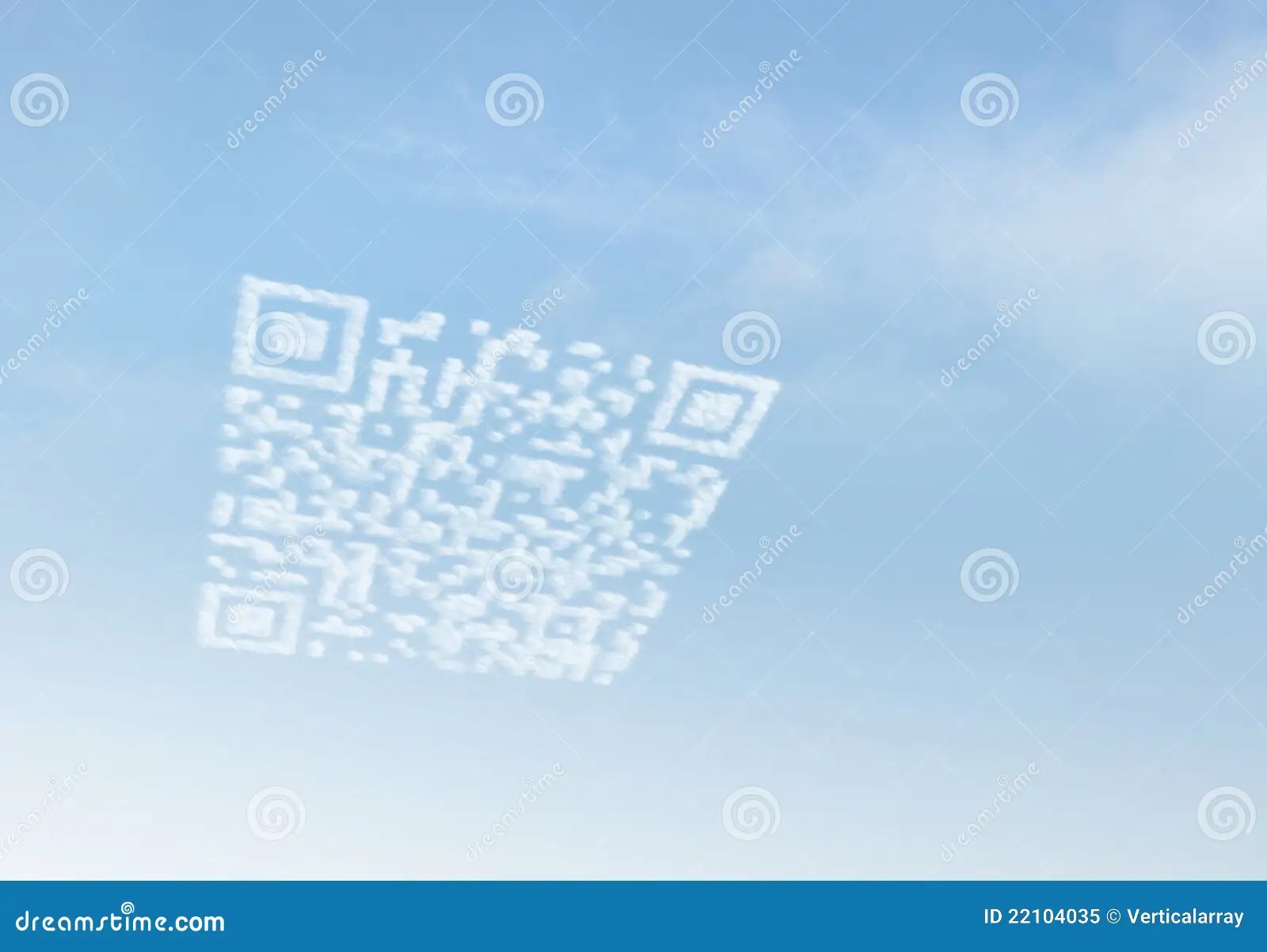 Cloud QR Code stock illustration. Illustration of code 22104035