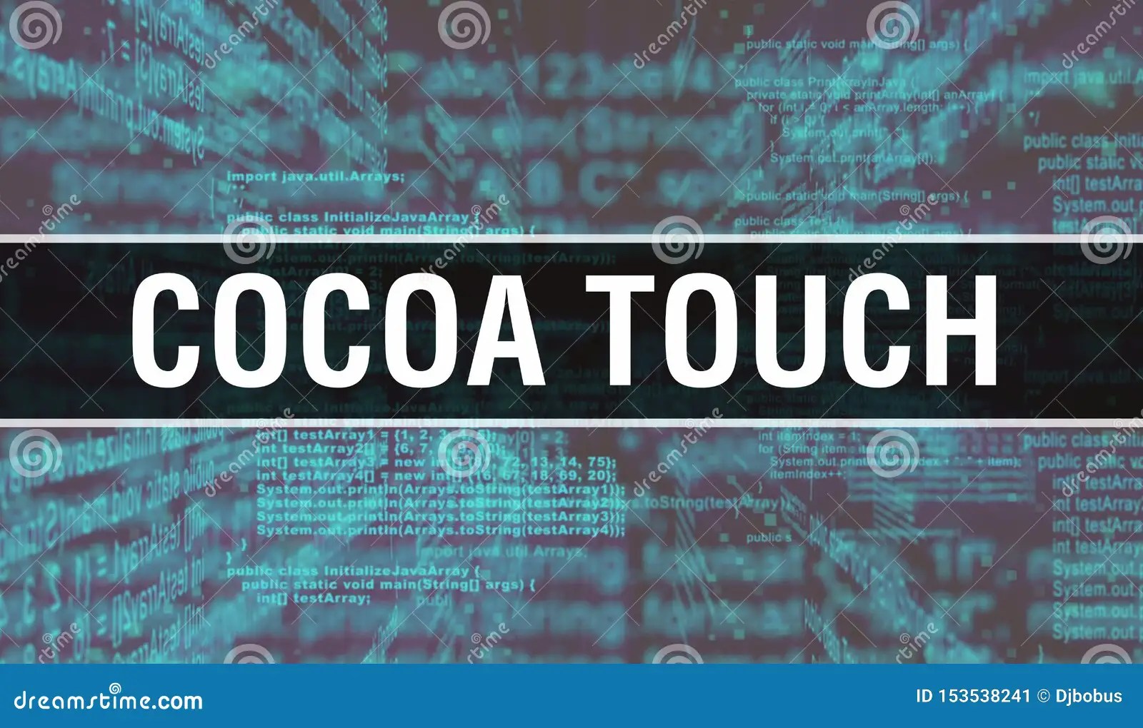 Cocoa Touch with Digital Java Code Text. Cocoa Touch and Computer
