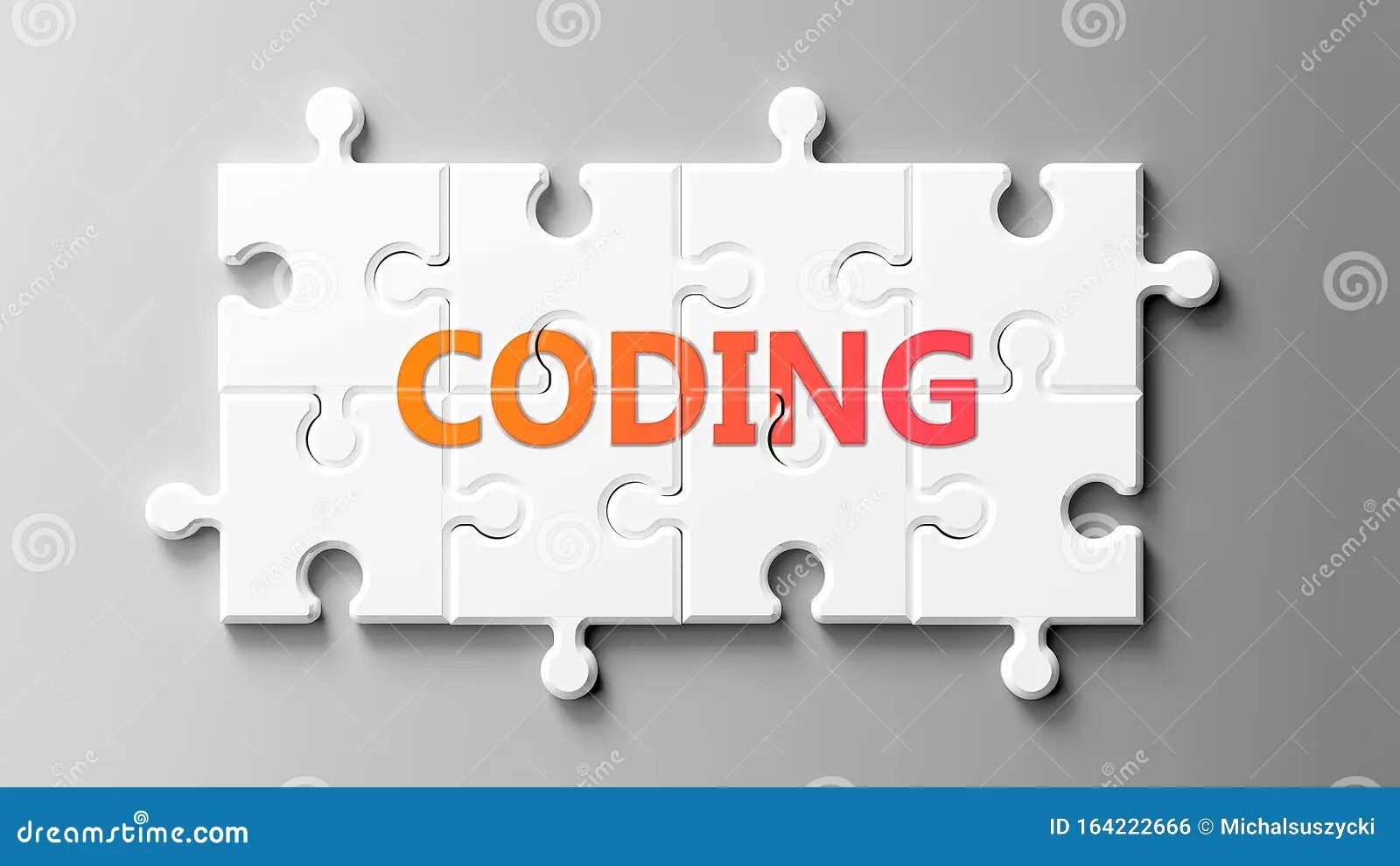 Coding Complex Like a Puzzle Pictured As Word Coding on a Puzzle