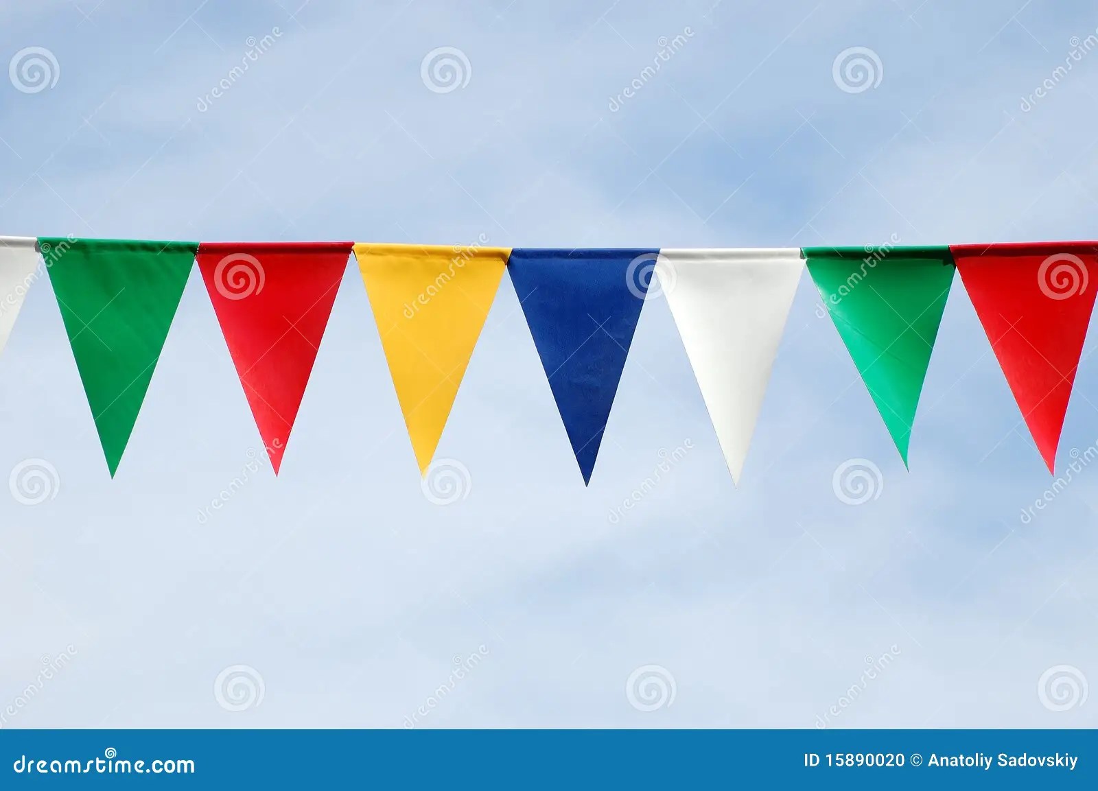Colored triangular flags stock photo. Image of outdoors 15890020