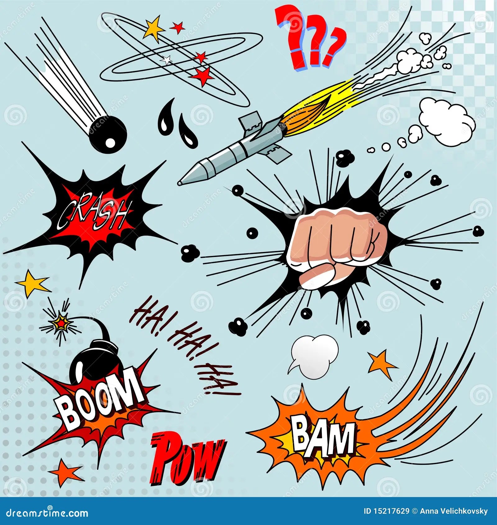 Comic elements stock vector. Illustration of cartoon 15217629