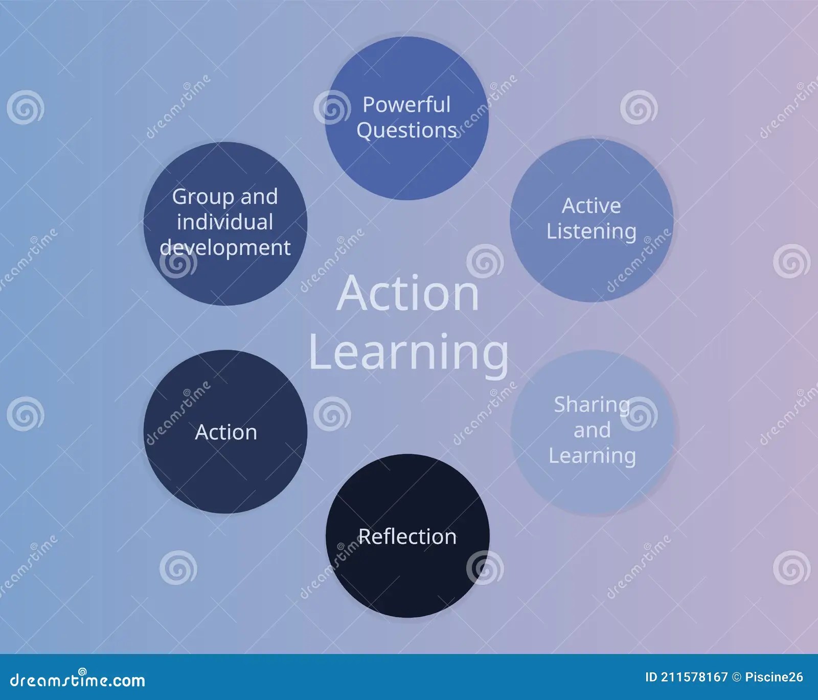 Components of Action Learning Vector Stock Illustration Illustration