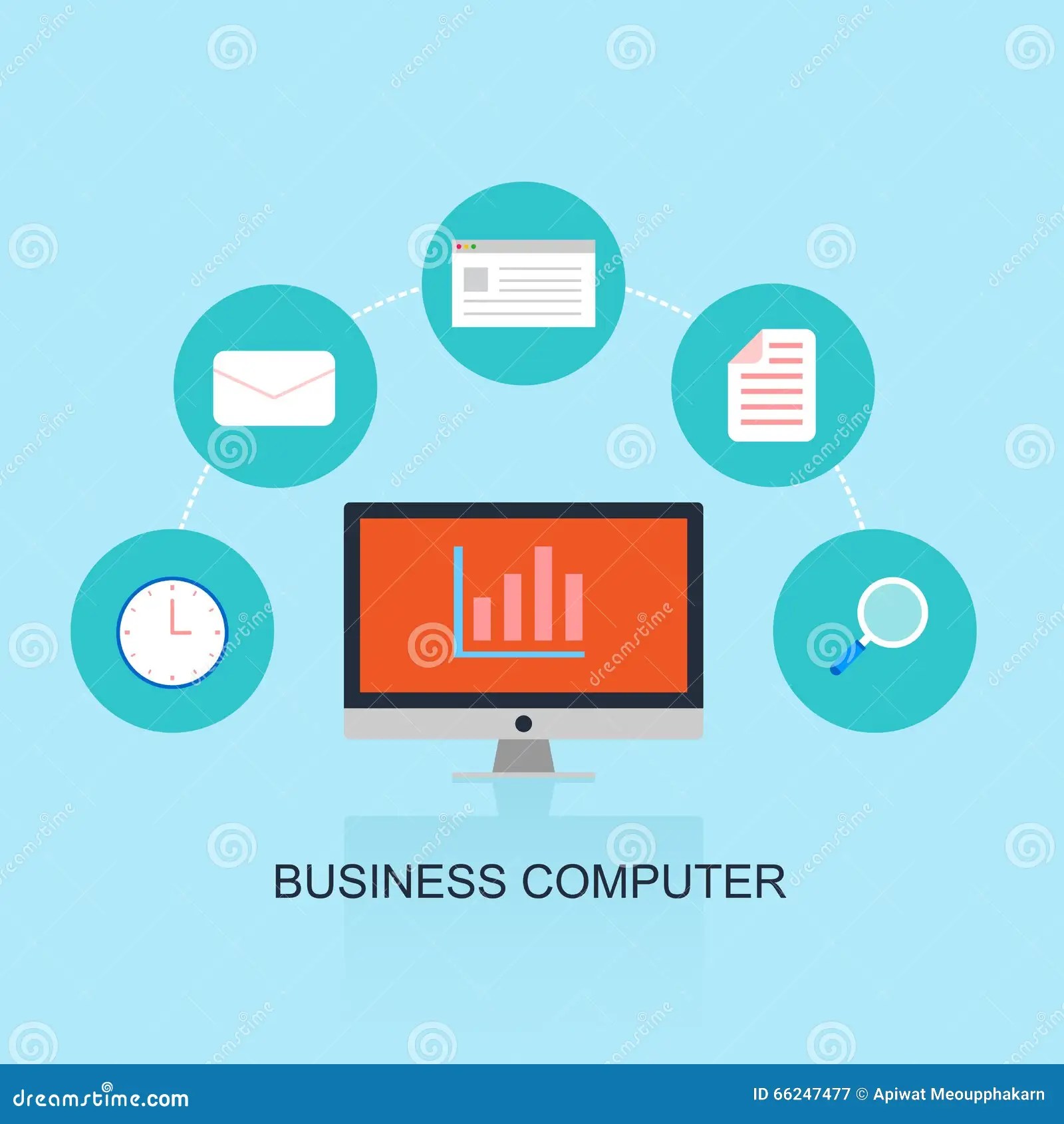 Computer Has a Lots of Function Stock Vector Illustration of research