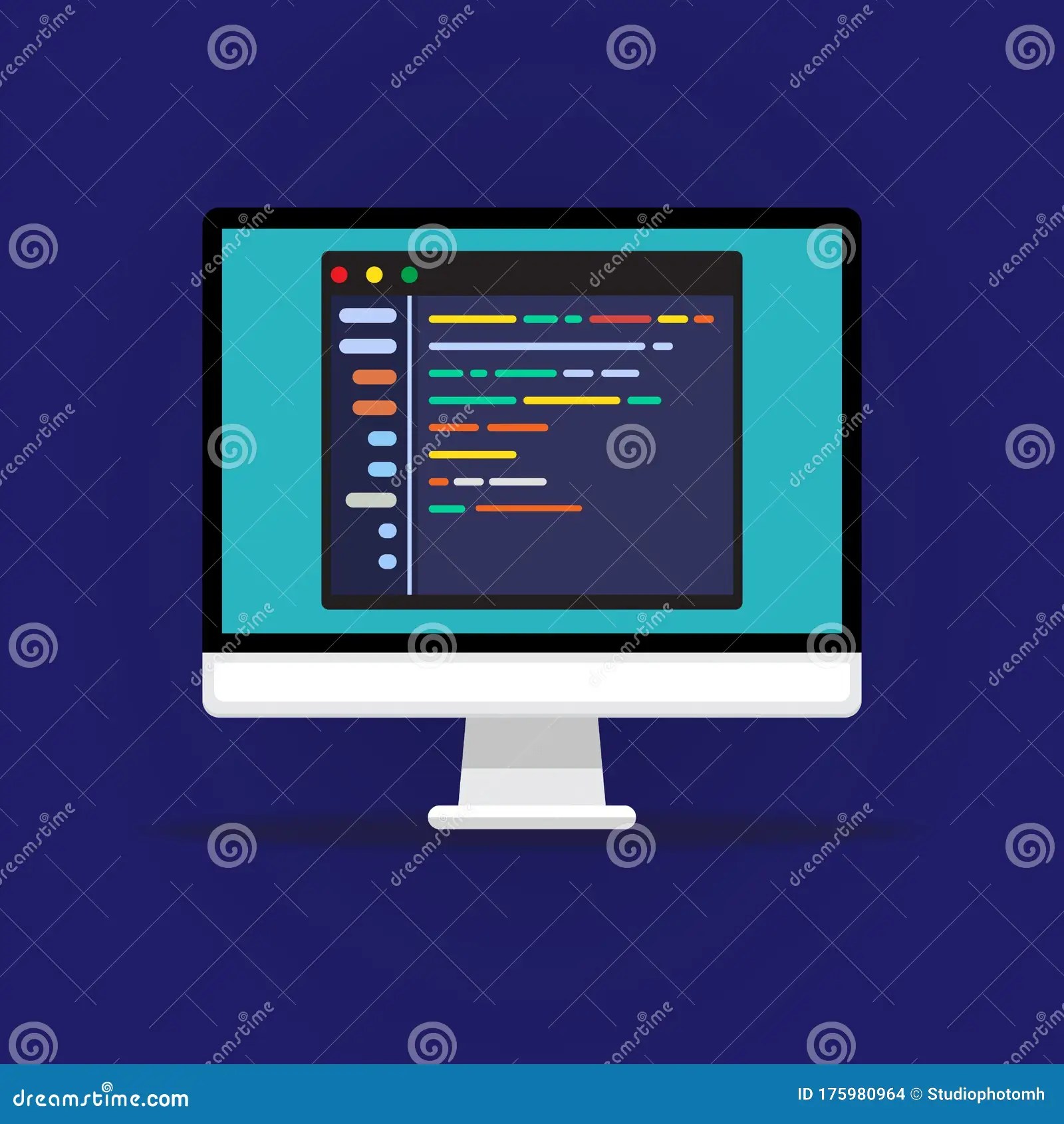 Computer Programming, Application Programming Interface API. Laptop or