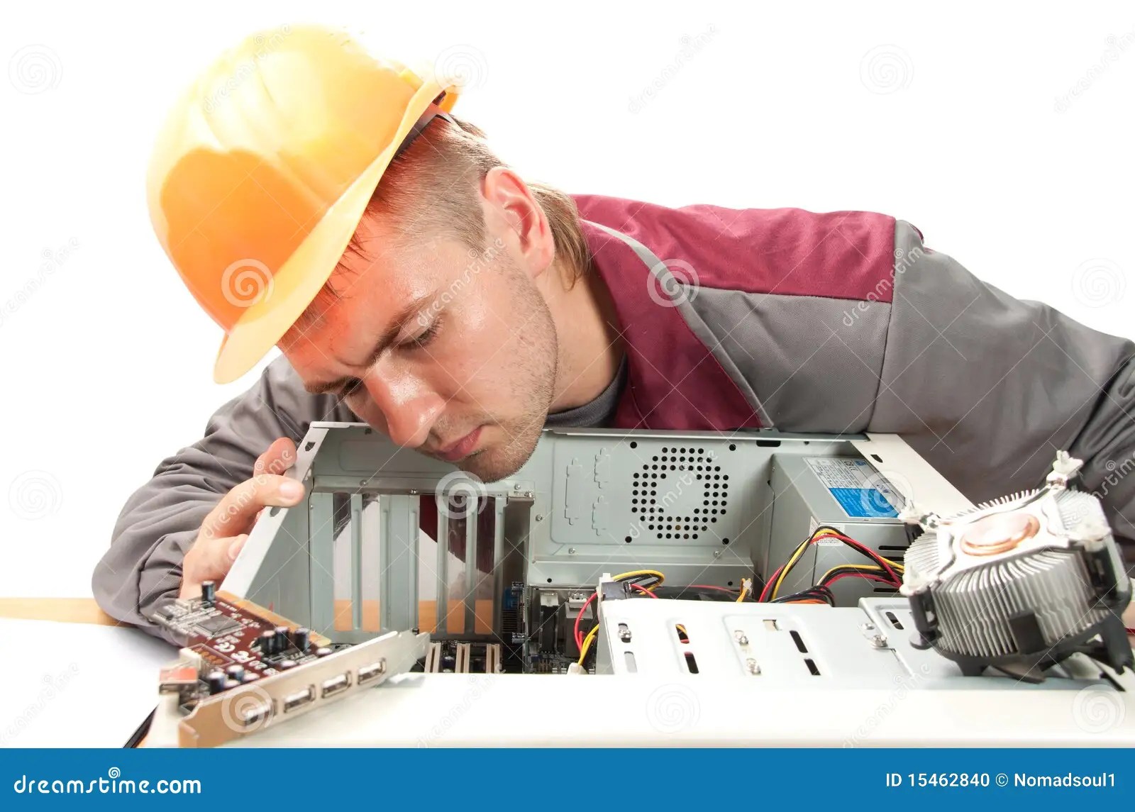 Computer support engineer stock photo. Image of engineer 15462840