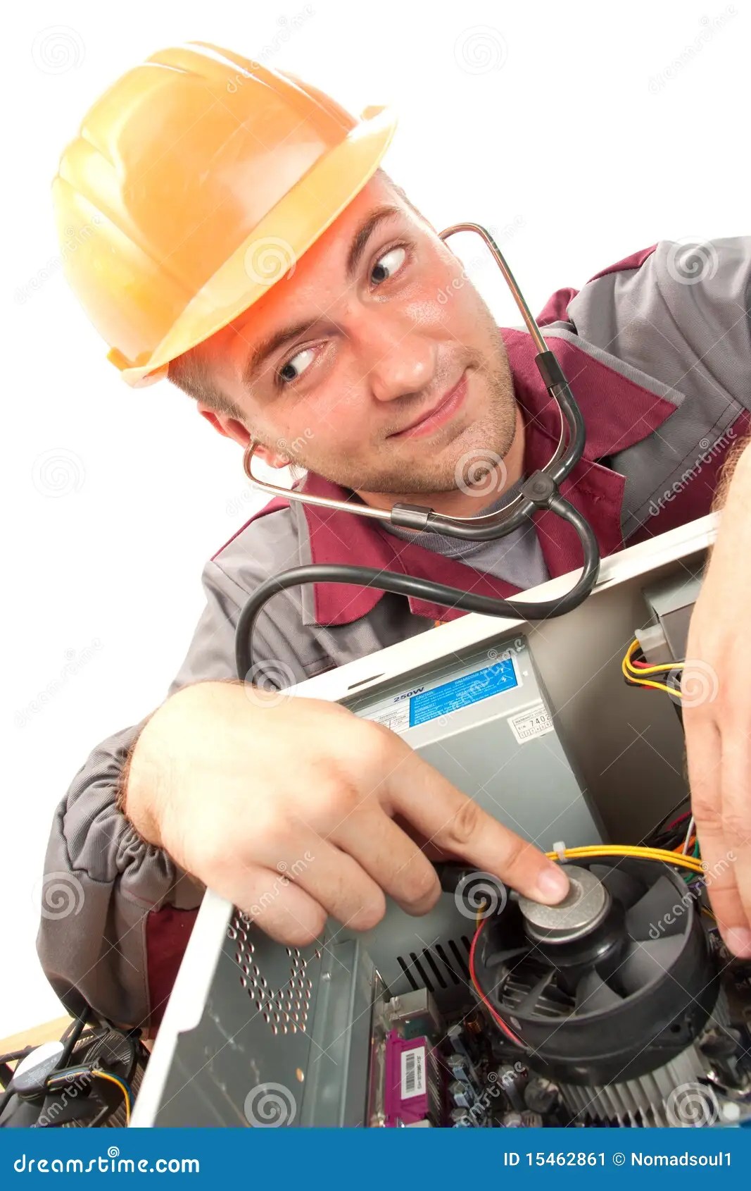 Computer support engineer stock image. Image of healthcare 15462861