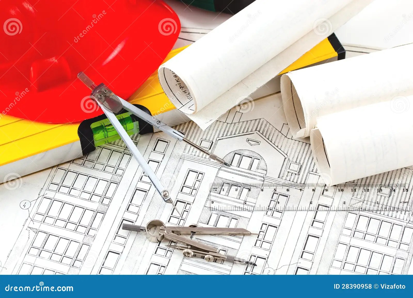 Construction drafts stock photo. Image of design, maths 28390958