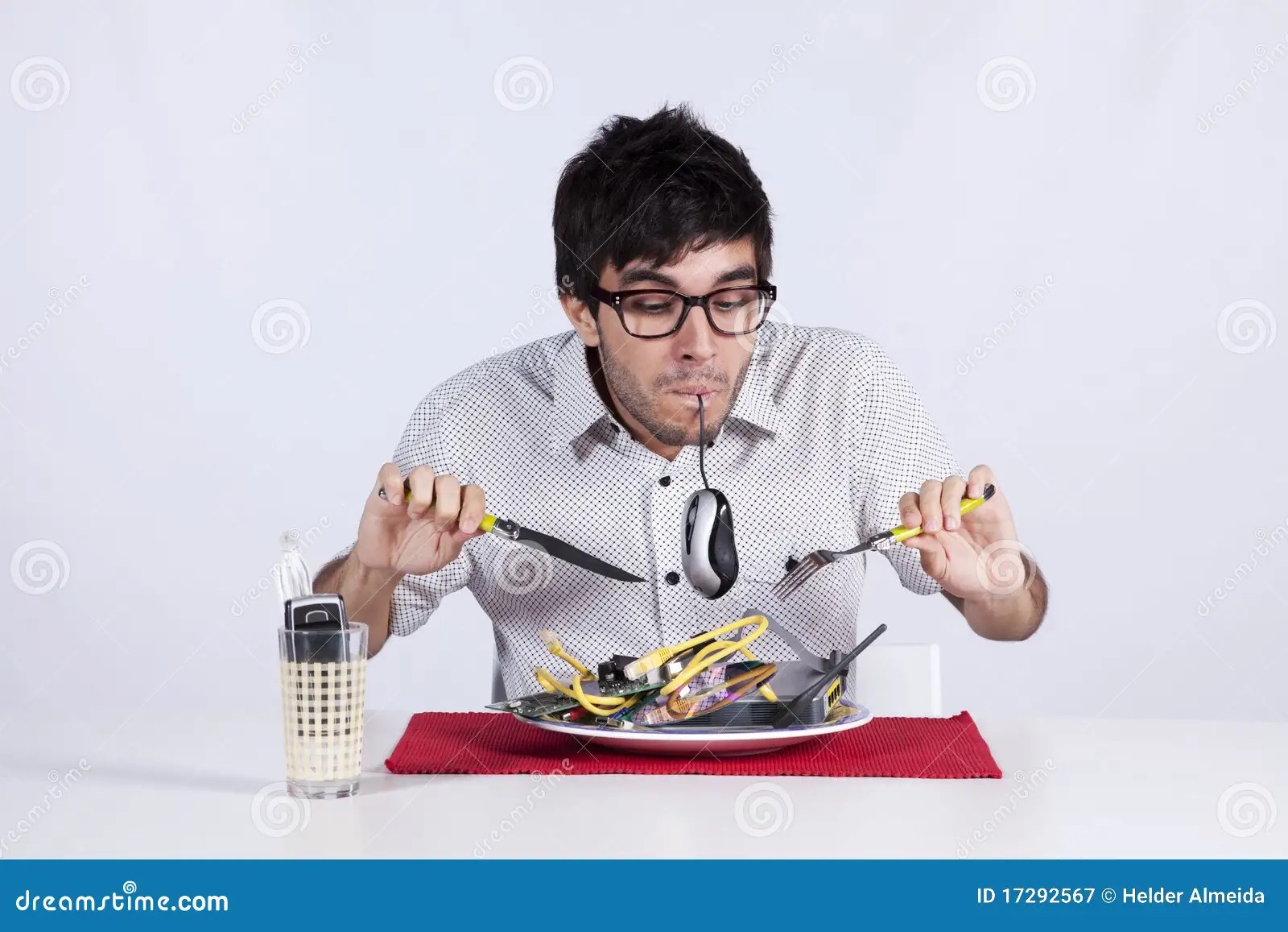 Crazy about technology stock image. Image of food, computing 17292567