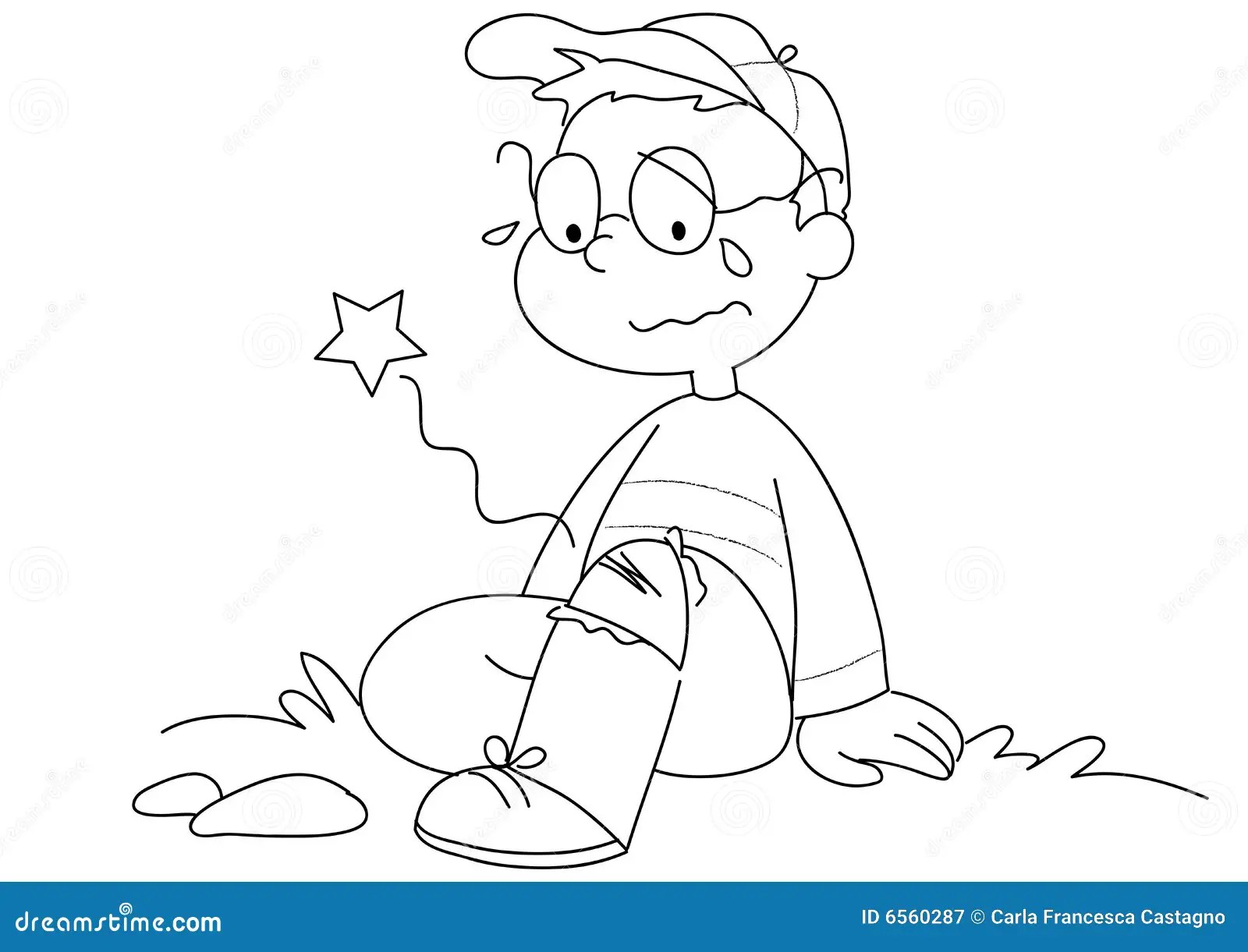 Crying Boy Vector Royalty Free Stock Photography Image