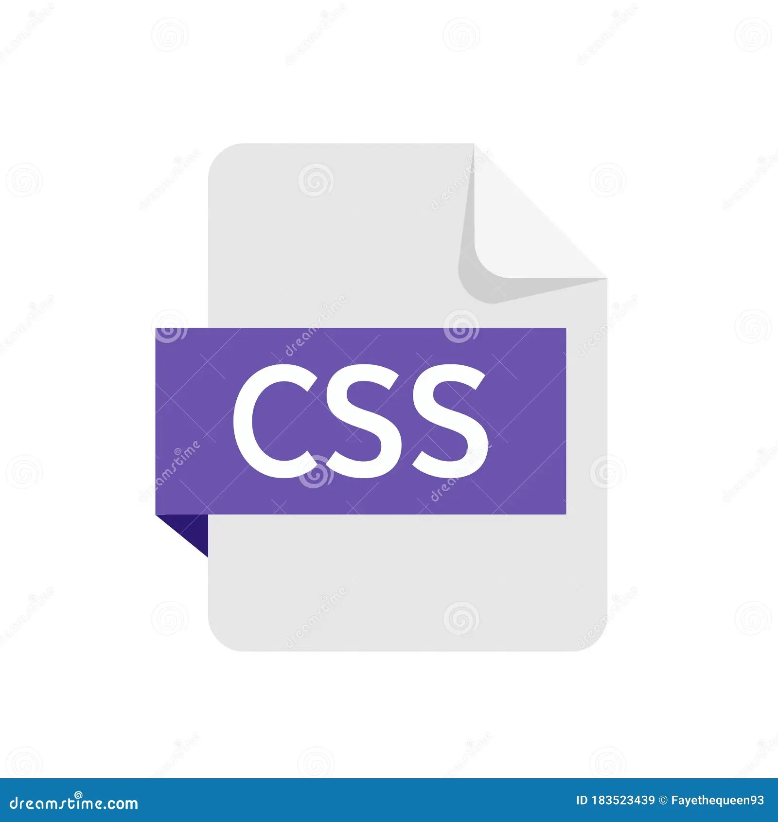 CSS Format File Isolated on White Background. Stock Vector