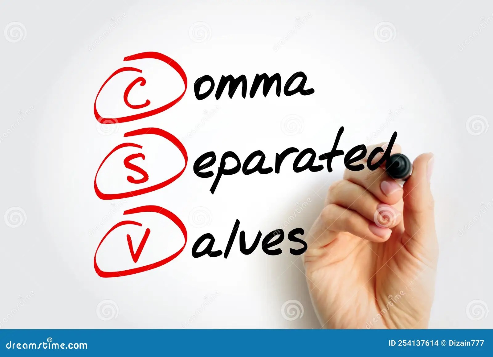 CSV Comma Separated Values is a Delimited Text File that Uses a Comma