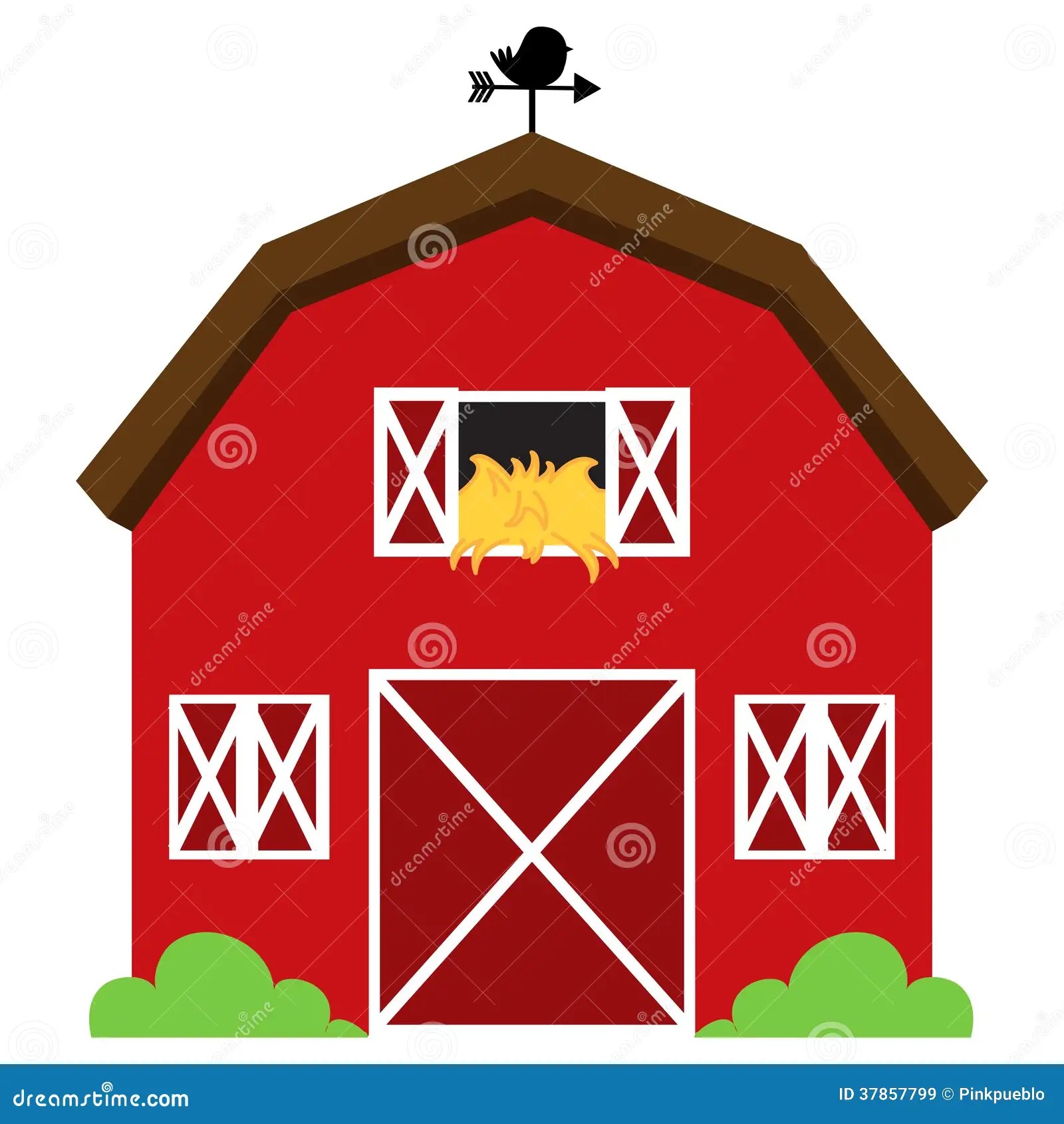 Cute Red Vector Barn stock vector. Image of background 37857799
