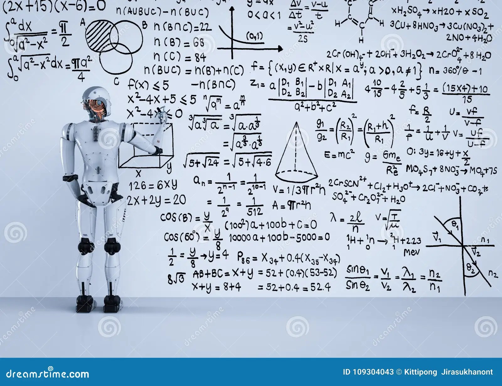 Robot solve problem stock illustration. Illustration of programming