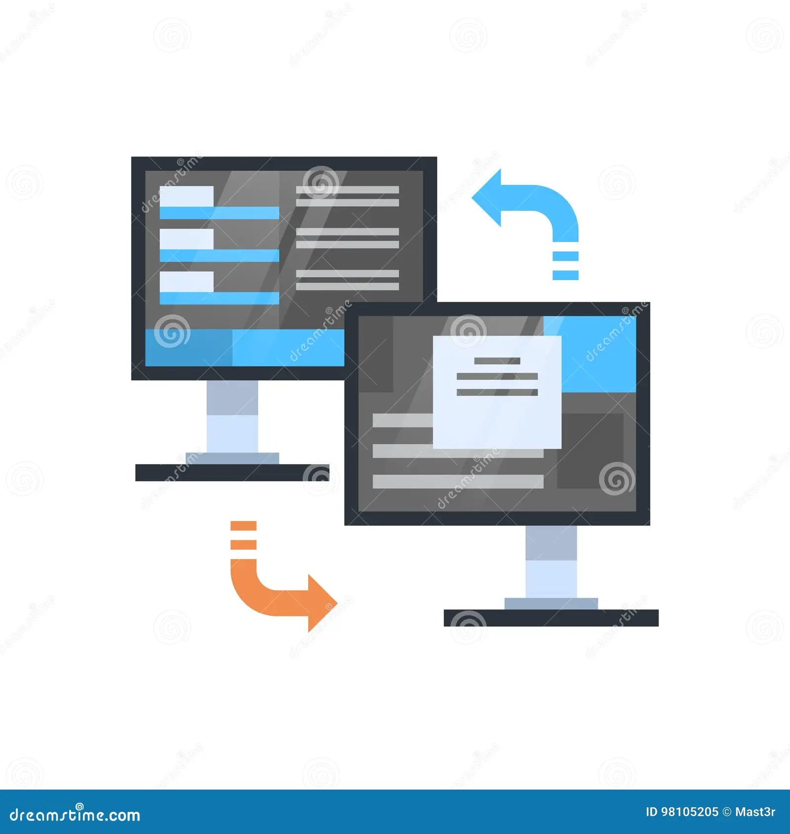 Data Synchronization Icon Computer Connection Database Access