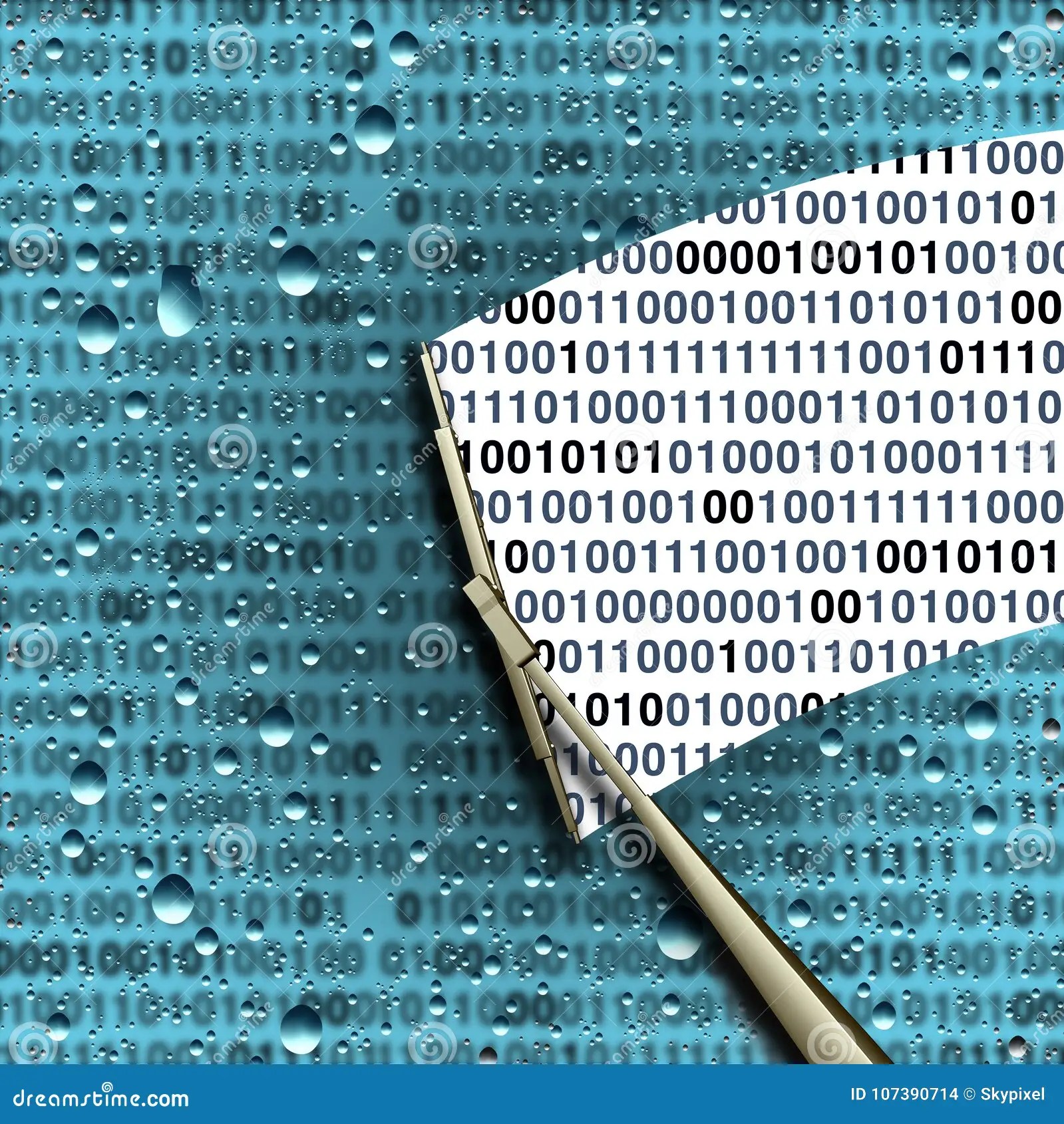 Decryption and Decrypting Data Stock Illustration Illustration of