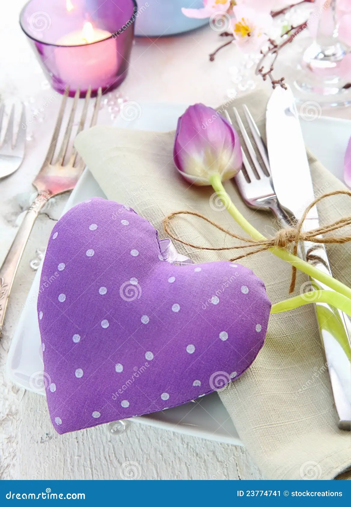 Delicate Romantic Table Setting Stock Image Image of romance